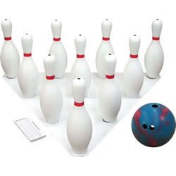 Childrens Toyshop  Sporting Goods : Bowling Set - Set - 5 Lb. Ball & 10 Pins - Sports Games