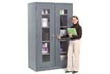 IMAGE OF Paramount® Clear View Storage Cabinet Assembled 48x24x78 - Gray
