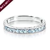 Helzberg Diamonds - Sterling Silver Round Blue Topaz Stack Ring