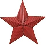 Corrugated Barn Star - Red - 4 Inches