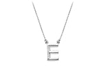 Sterling Silver Baby Charm E Initial Pendant - Made in USA by FineJewelryVault