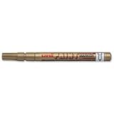 Brand New. uni Paint Marker Bullet Tip Needlepoint PX203 Line Width 0.8mm Gold Ref 9001990 [Pack 12]