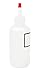 Vestil BTL-RC-6-LBL Low Density Polyethylene (LDPE) Round Graduated Dispensing Bottle with Label and Red Cap, 6 oz Capacity, Translucent