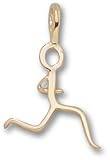 Stick Runner Charm/Pendant -14K/10K, Stainless Steel or Gold Plated