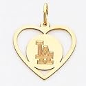 14K Los Angeles Dodgers La In Heart Pendant