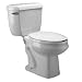 Zurn Z5561 ADA, Elongated Pressure Assist, 1.0 gpf, Two-Piece Toilet