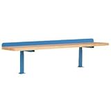 Workbench Butcher Block Adjustable Riser Shelf With Back Stop - Blue