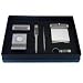 Elite EV Corporate Executive Office Desktop Gift Set - EIM91184 Keyholder, Letter Opener, Business Card Holder, Pen & Holder, Memo Pad Holder, Clock