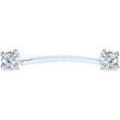 Invisible Bioplast Clear Round Solitaire Sterling Nipple Shield