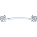 Invisible Bioplast Clear Round Solitaire Sterling Nipple Shield