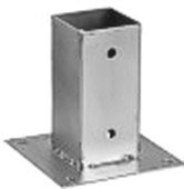 Post support bracket on plate, stainless steel 71x71x150mm: Amazon.co