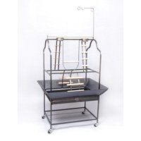 BIRD PARROT PLAYPEN STAND BLK by 