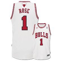 NBA Chicago Bulls Derrick Rose Swingman Jersey (White, Medium)