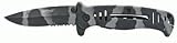 All Black/Grey Camouflage/Camo Folding Pocket Knife With 3 Stainless Steel Blade 4