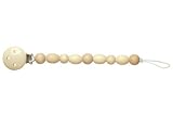 Natural Wooden Dummy Pacifier Soother Chain Clip