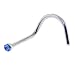 Sapphire Blue Gem MICRO Nose Ring Twister