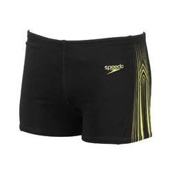 SPEEDO Schwimmhose Lateral Placement Endurance Aquashort, black / lime punch