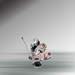 Crystal Medium Butterfly with Pink Wings #5802-P