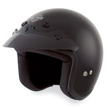 Click here to buy Harley Davidson Mens Stock 3 4 Helmet. Thermoplastic shell with double D-ring chin strap, forehead....