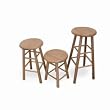 VIRCO, INC. 123 Series All Wood Drafting Stool, 30h Fixed Seat, Natural Oak Finish