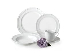 Mikasa Antique White 45-Piece Dinnerware Set, Service for 8