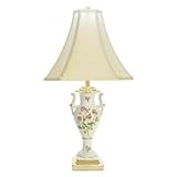 Hand-Painted Rose Porcelain Table Lamp