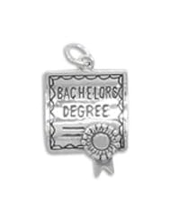 Sterling Silver Bachelors Degree Charm