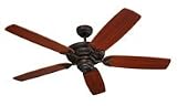 Monte Carlo 5MS52RB Mansion 52-Inch 5-Blade Ceiling Fan with Teak Blades, Roman Bronze