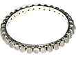 Present for Girls Sterling Silver Rosequartz Bangle Bracelet 2.3 inches (ban120)