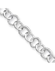 Sterling Silver 8.75inch Fancy Link Bracelet QH198-8.75"