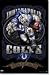 Black Painted Wood Framed Poster Indianapolis Colts Logo Running Back 22x34