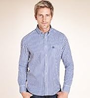XXXL Blue Harbour Pure Cotton Striped Oxford Shirt
