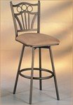 Florence Swivel Counter Stool - Classic Bronze with Topanga Brown