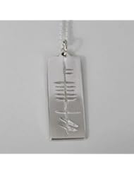 Personalised Sterling Silver Irish Ogham Pendant - Guaranteed Delivery for Valentines Day