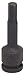 Westward 4LZC9 Impact Hex Bit Socket, 3/8 In Dr, 7mm