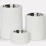 Unleashed Life White Life High Rise Pet Bowl large