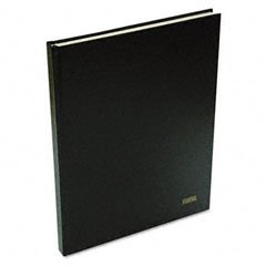 Ampad 43032 Gold Fibre Executive Journal, Hardbound, 28-lb/196 shts, 10x7-1/4", Black Cover
