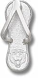 Sterling Silver CHICAGO BEARS BEAR HEAD FLIP FLOP 1"