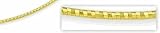 14K Gold Mirror Spring Chain Necklace, 1.3mm wide