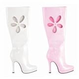 Women's La426-Lovechild 4.5Patent Knee High Retro Gogo Boot With 0.75