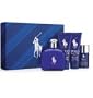 Polo Blue by Ralph Lauren for Men 4 Piece Set Includes 4.2 oz Eau de Toilette Spray + 3.4 oz Vitamin Enriched After Shave Gel + 3.4 oz Vitamin Enriched 2-in-1 Shampoo Conditioner + 2.6 oz Deodorant Stick Alcohol-Free