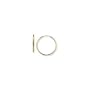 Small 14k Yellow Gold Men/Baby/Children Endless Eternal 12mm (1/2" or 0.5" diameter) Hoop Earrings, Flexible Perfect Fit Design, HYPOALLERGENIC