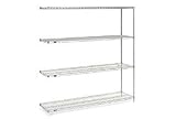 74'H Nexel Chrome Wire Shelving Add-On - 54'W X 14'D