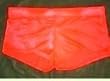 Red Drawstring Square-Cut Boy-Short with Seamless Front