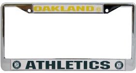 License Plate Frame Chrome - MLB Baseball - Oakland Athletics