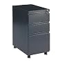Two-Drawer Mobile Pedestal File with Full-Length Pull, Black, 23" Deep AELPB542823BL