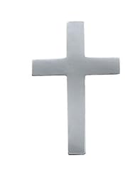 CleverEves 14K White Gold 09.00X07.00 mm Cross Lapel Pin