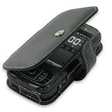Computer : Luxury Black Leather Premium Book Case for HTC Tytn II / MDA Vario III / Vodafone V1615