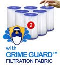Type 2 Aqua Leisure Pool Filter Cartridge w/ Grime Guard - 3 Pack