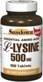 L - Lysine Hcl 500 Mg Dietary Supplement Tablets, By Sundown - 100 Ea
